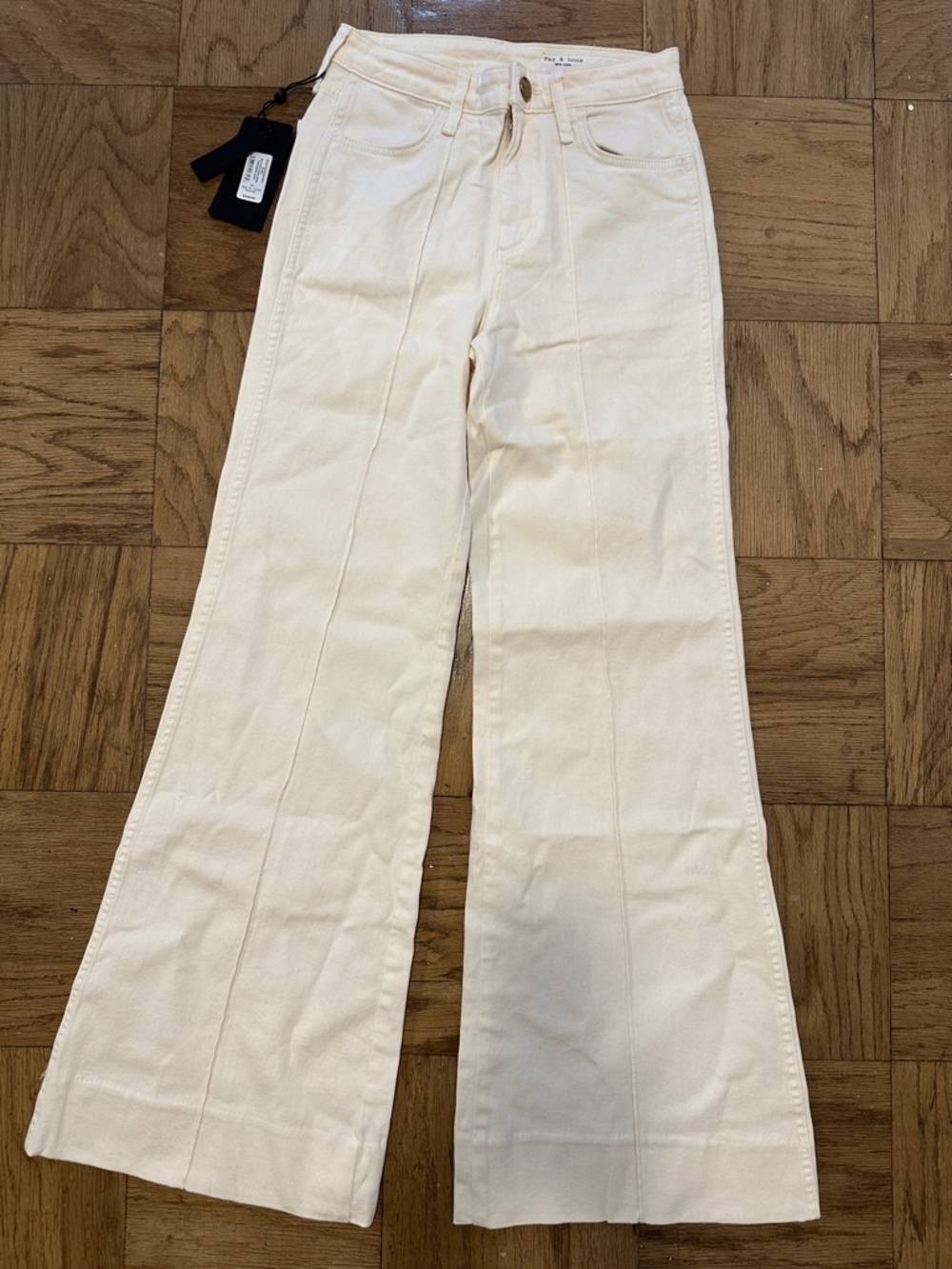 rag & bone Ecru High-Rise Trouser